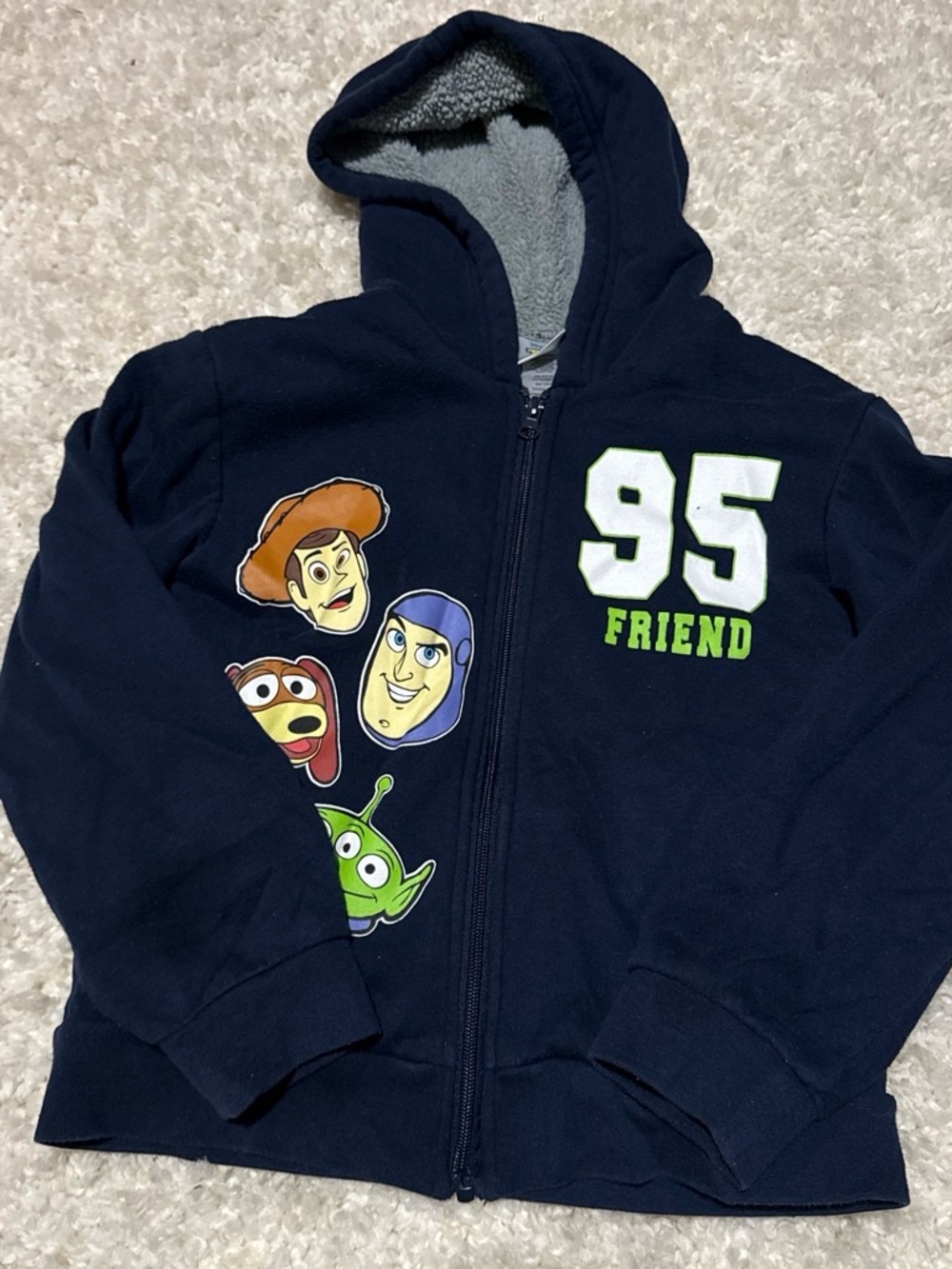 Disney Navy Hoodie with Toy Story Character Graphics